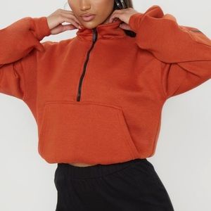 Oversized zipped front sweater